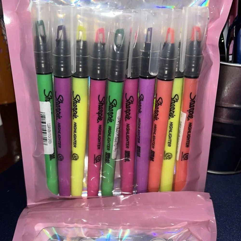 Sharpie Highlighter Clear View w/see through Chisel Tip 10CT NEW - Picture 2 of 9